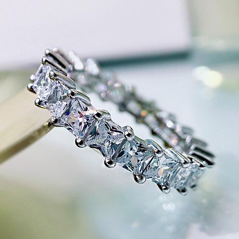 Square Eternity Silver Ring