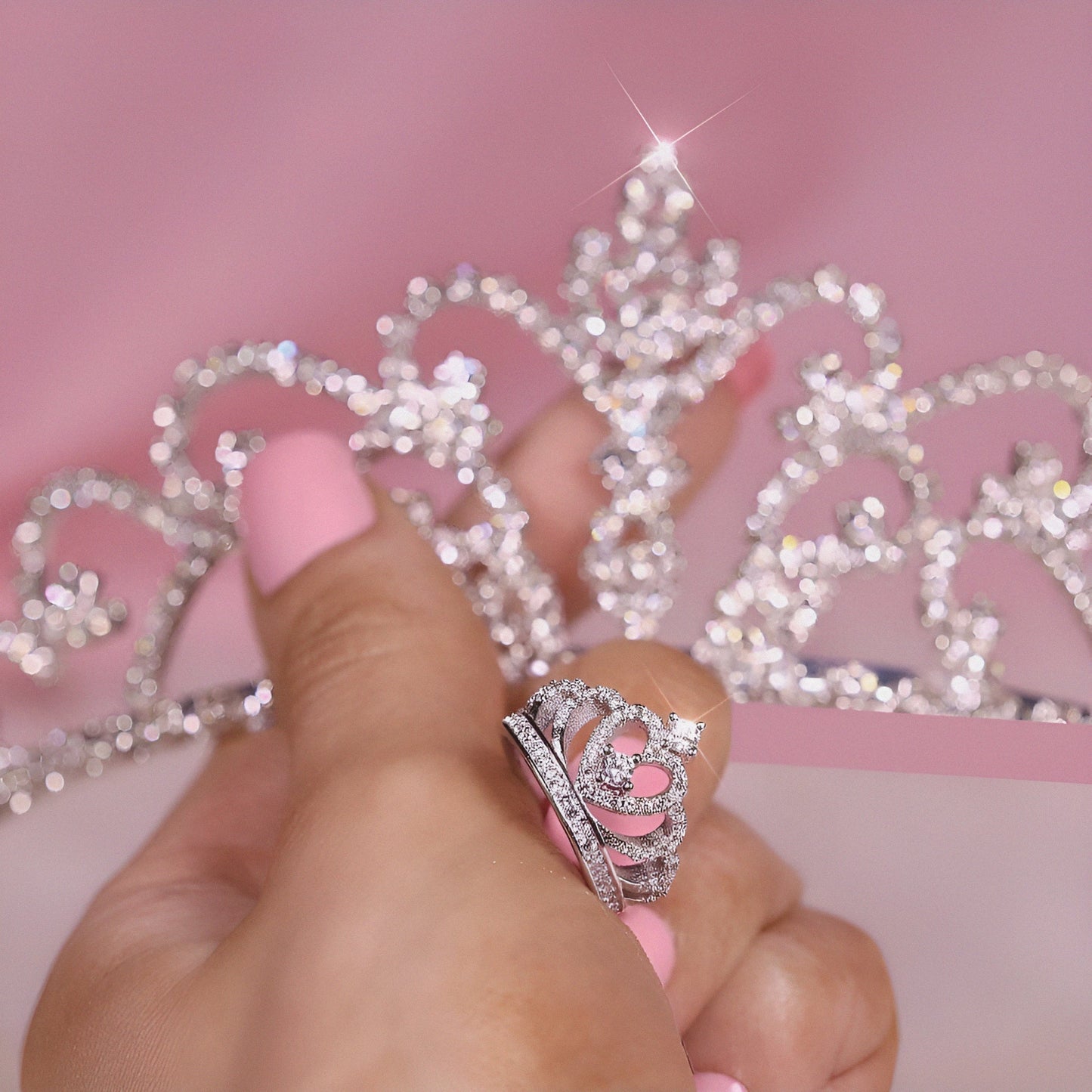 Queen Silver Crown Ring