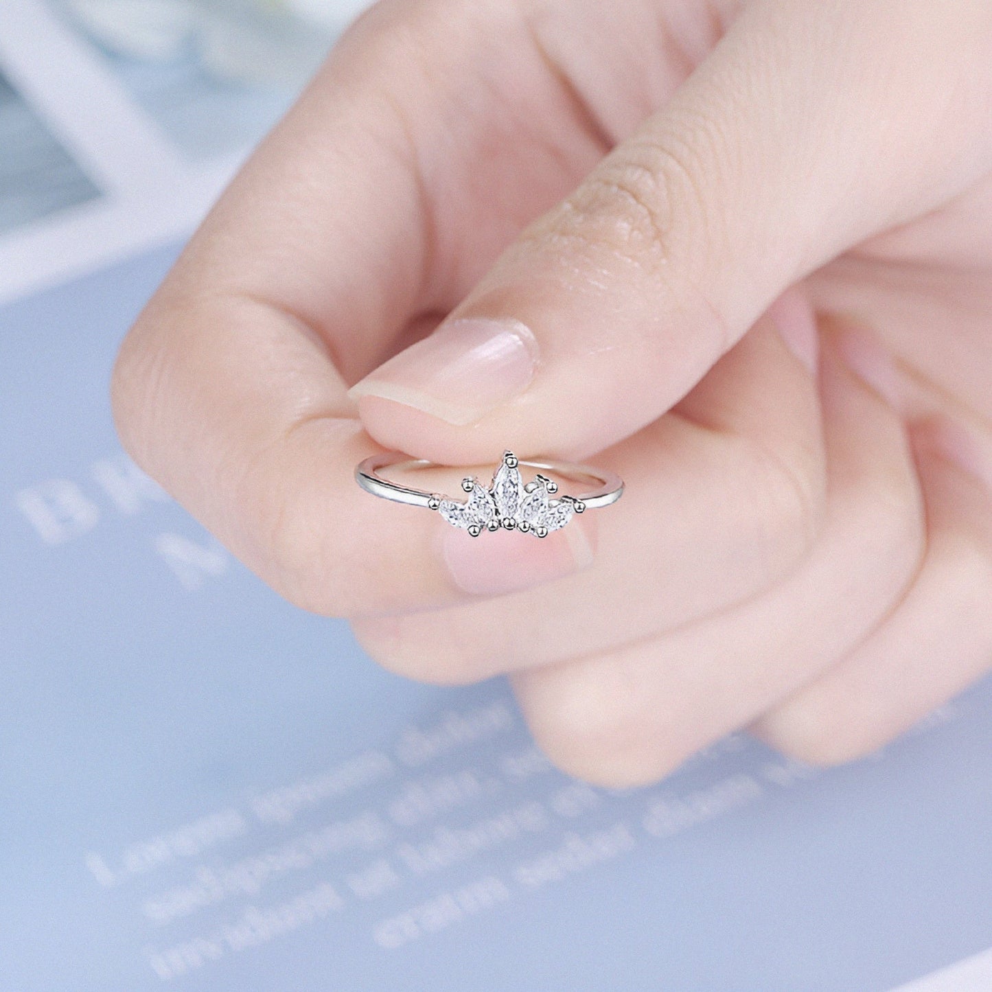 Exotic Princess Crown Silver Ring