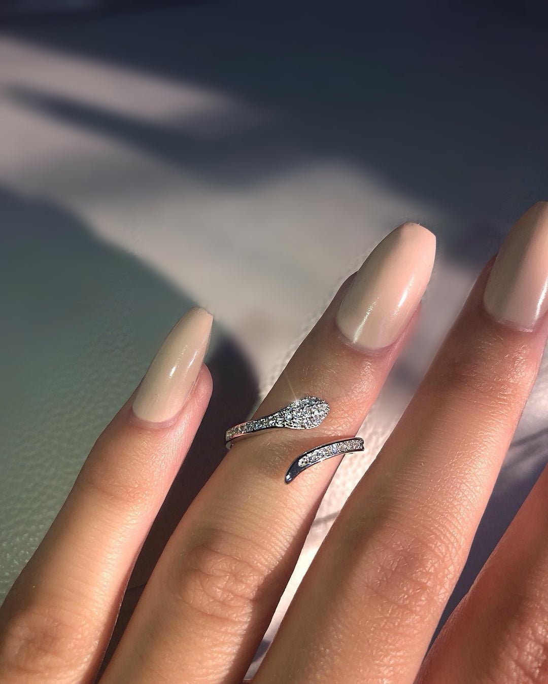 SERPENTINE ADJUSTABLE SILVER RING