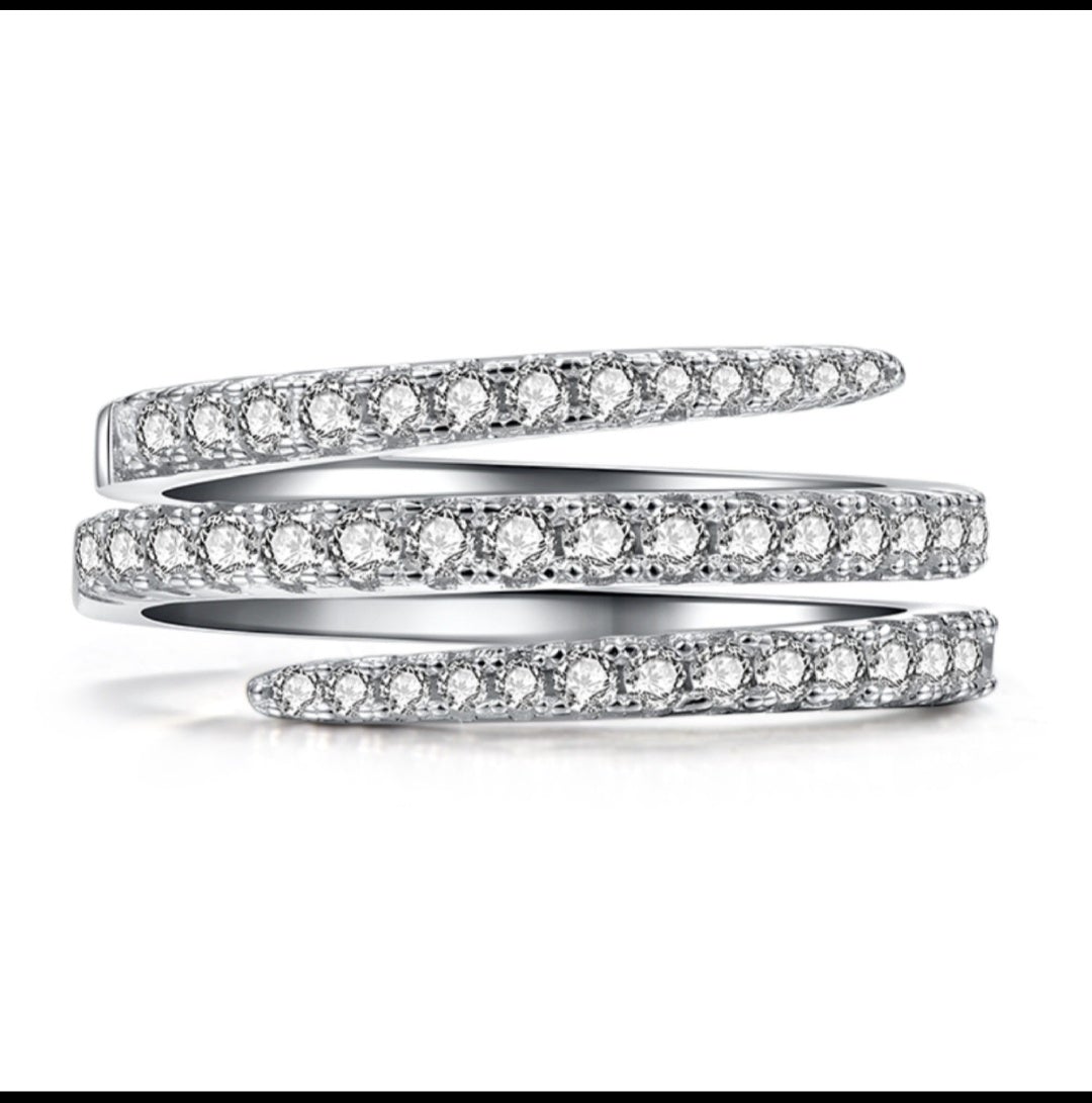 Odyssee Swirl Eternity Silver Band