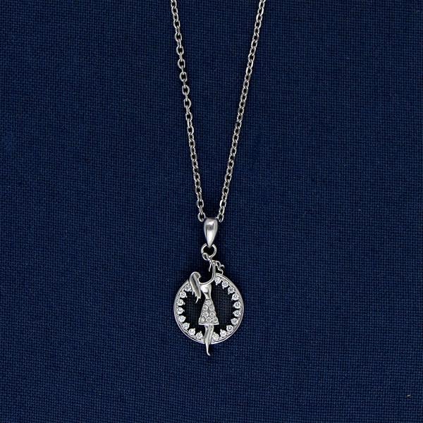 Dreamy Girl Necklace Silver Pendant Set