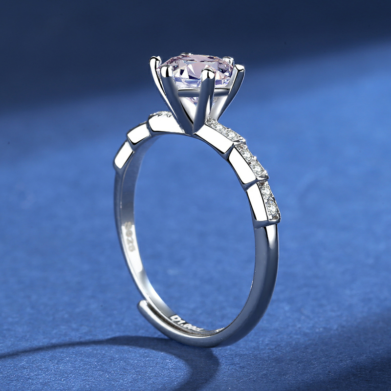 Moissanite Medusa Snake Silver Ring
