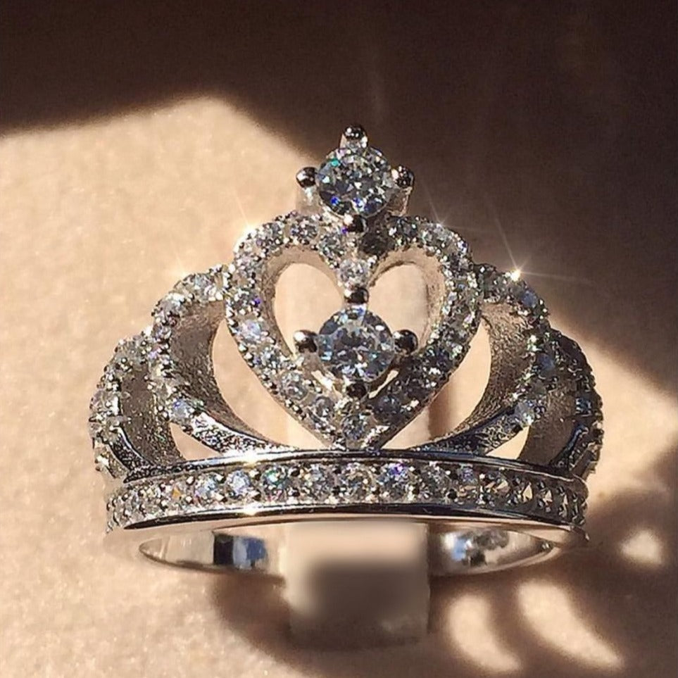 Queen Silver Crown Ring