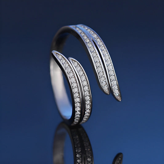 Incandescent Crossover Silver Ring