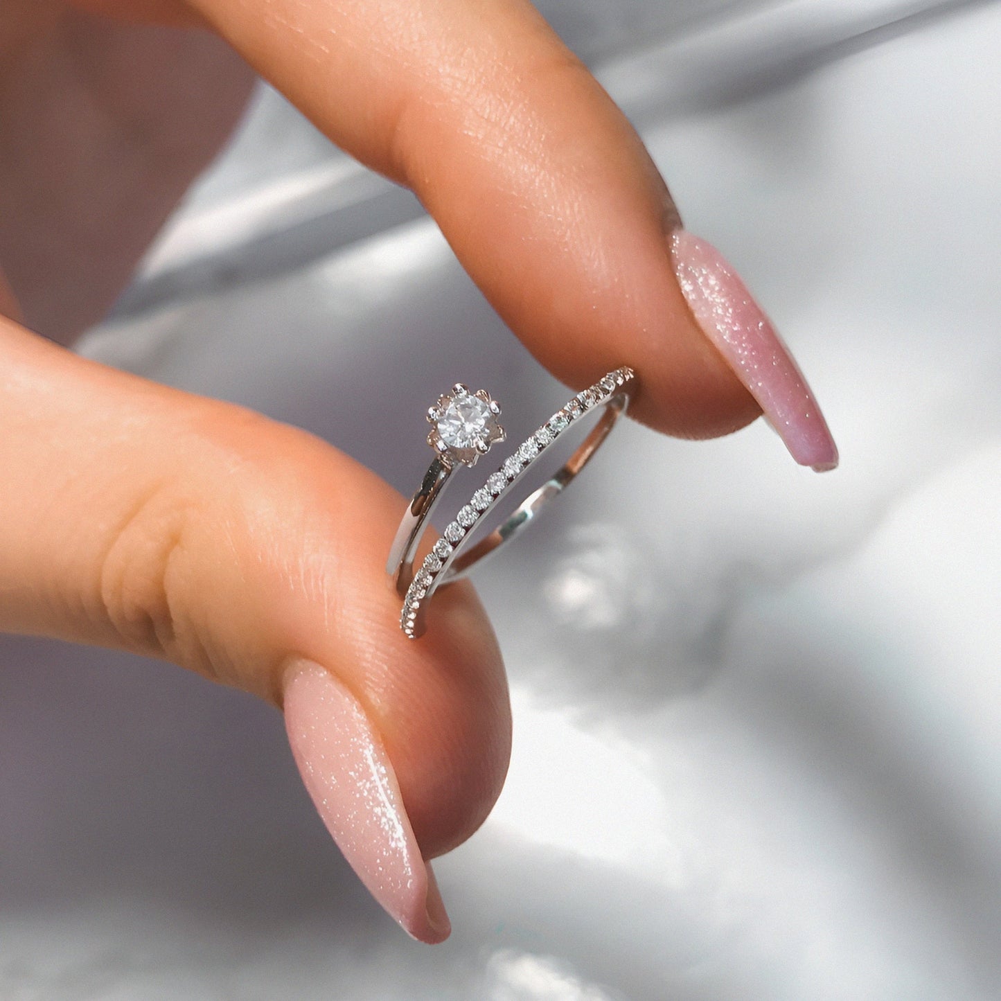Spark Swirl Silver Ring