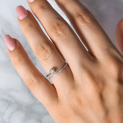 Spark Swirl Silver Ring