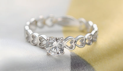 Luxurious Heart Silver Ring
