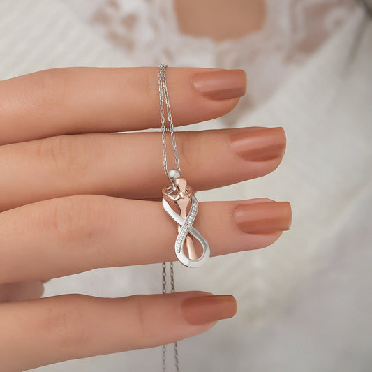 Infinity Hug Silver Pendant I HAD YOU & YOU HAD ME