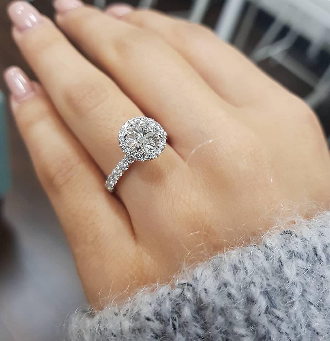America Round Silver Diamond Silver Ring