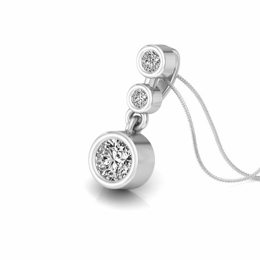 Kirti Silver Cubic Zirconia Sterling Silver Pendant( GB111 )
