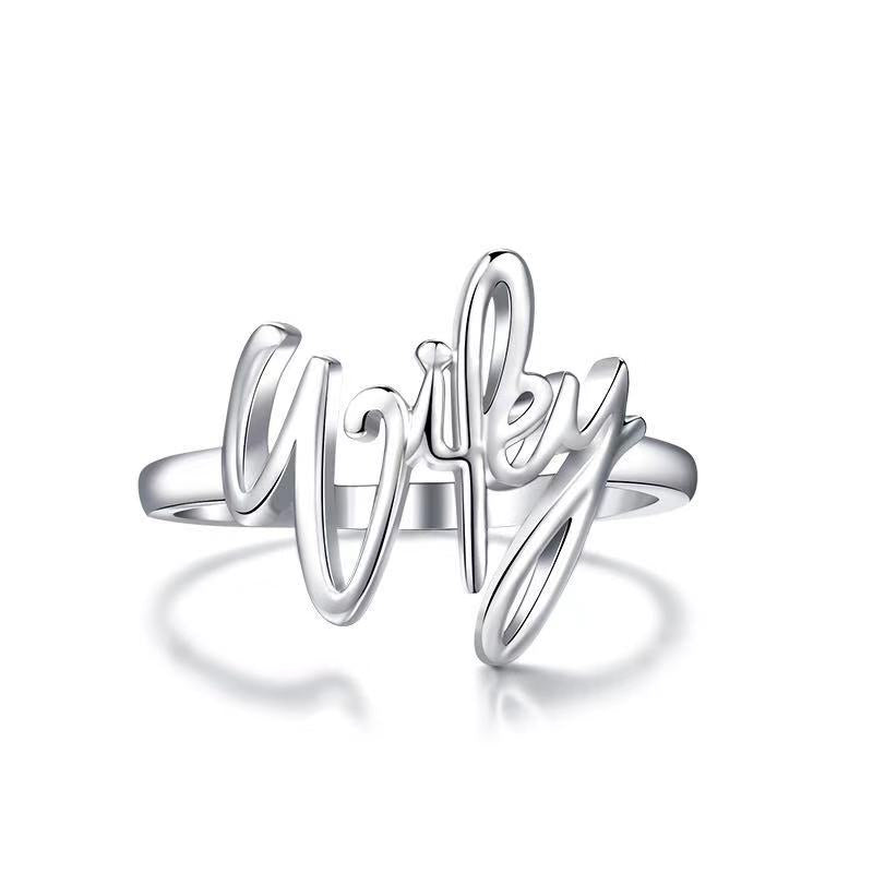 Luxury Wifey Silver Ring