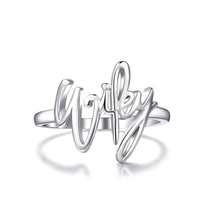 Luxury Wifey Silver Ring