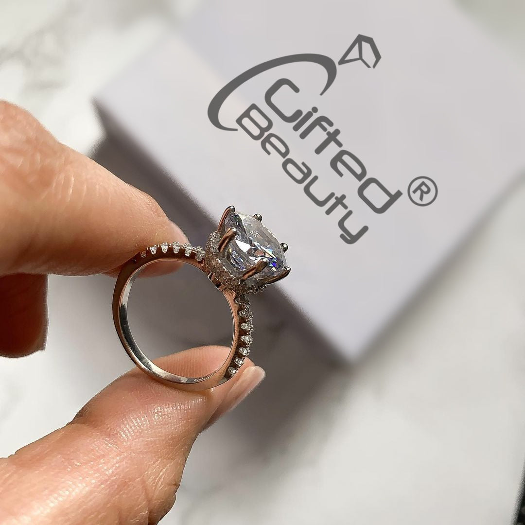 Luxury Prettiest Amore Solitaire Silver Ring