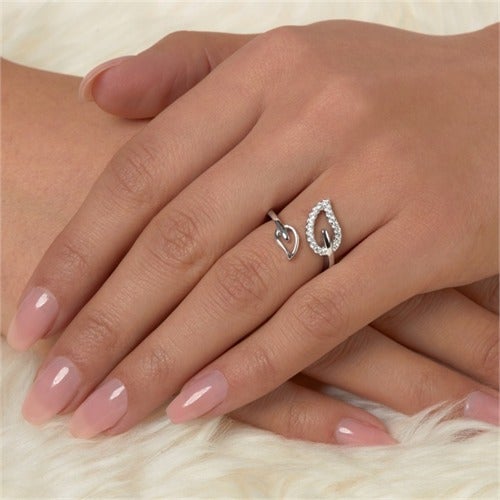 SILVERETTE LEAF OF LIFE SILVER RING