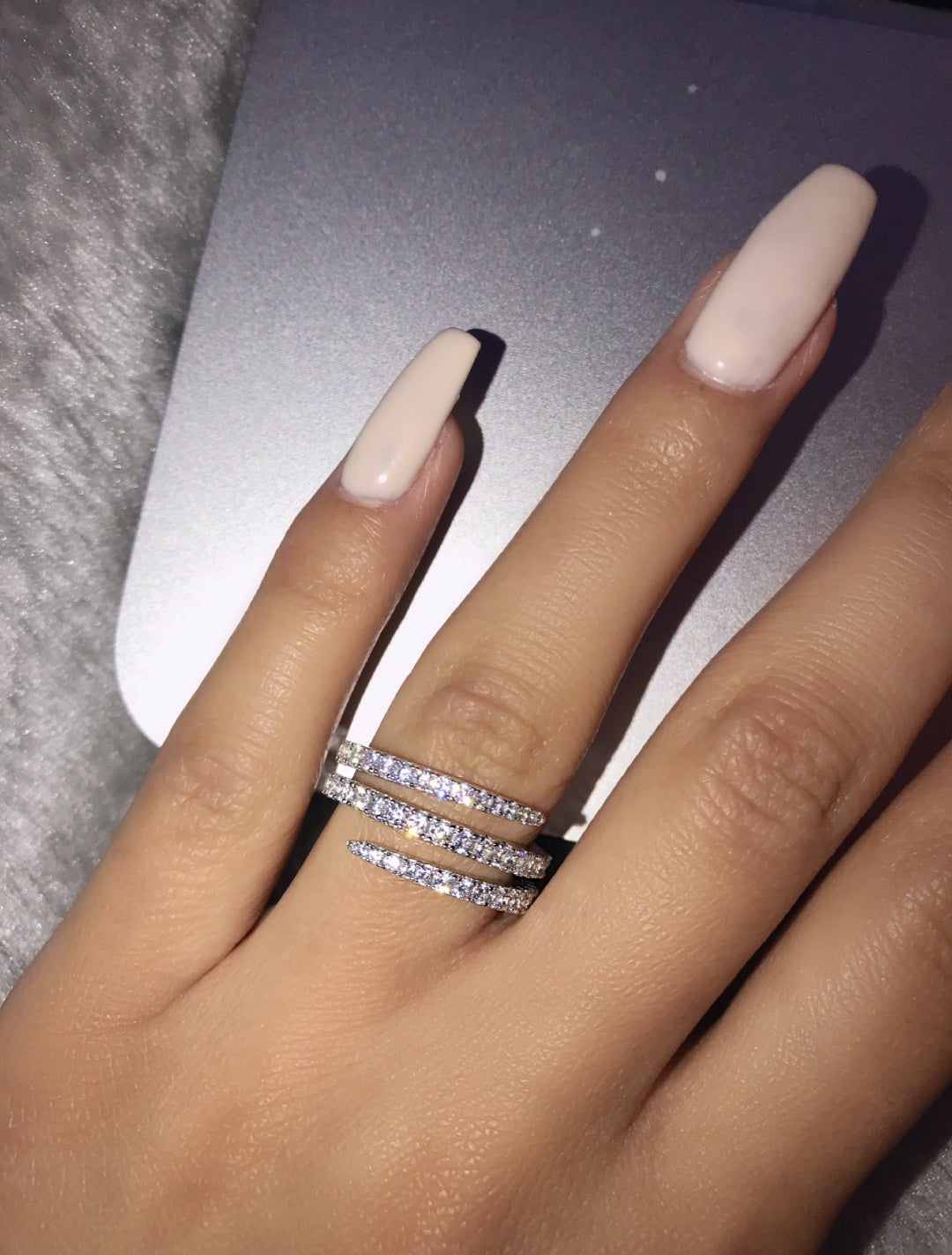 Odyssee Swirl Eternity Silver Band