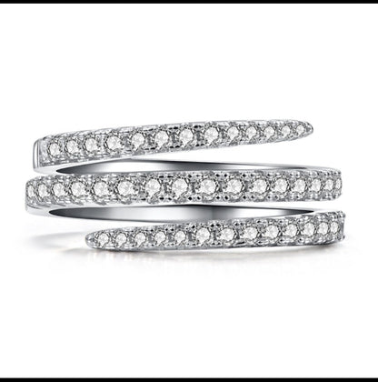Odyssee Swirl Eternity Silver Band