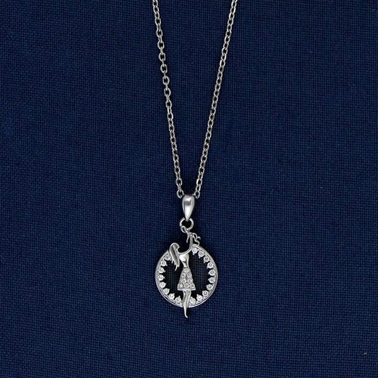 Dreamy Girl Necklace Silver Pendant Set