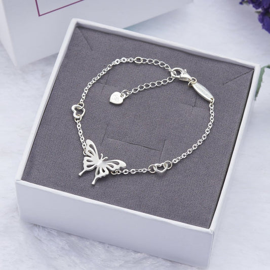 Classic Butterfly Silver Bracelet