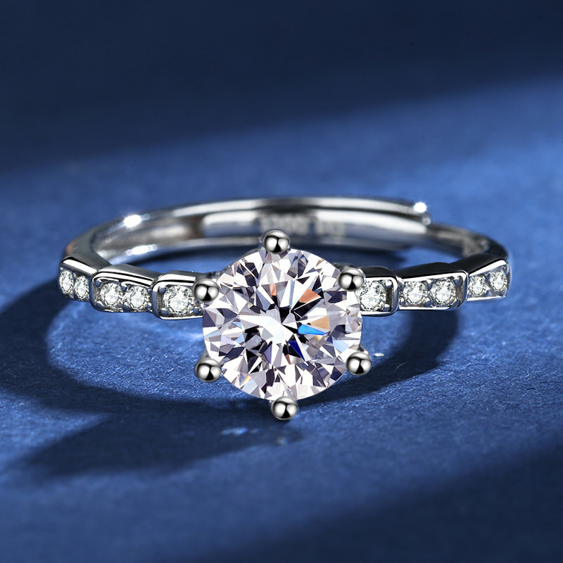 Moissanite Medusa Snake Silver Ring
