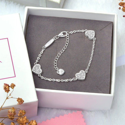 Petite Pure Silver Heart Bracelet