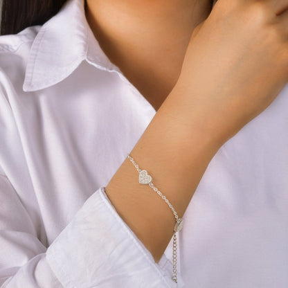 Petite Pure Silver Heart Bracelet