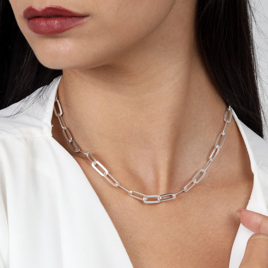 Paperclip Silver Necklace