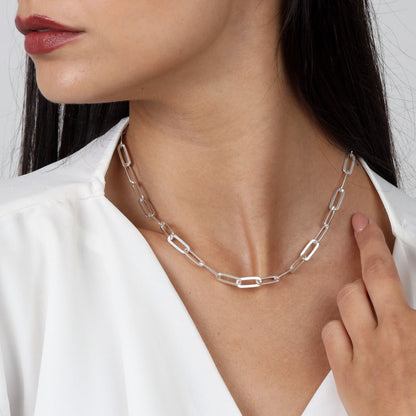 Paperclip Silver Necklace