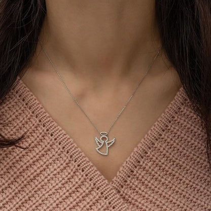 Angle Wing Silver Pendant Set