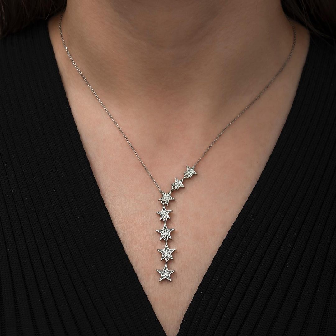 Milky Way Star Silver Necklace