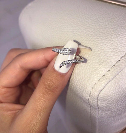 SERPENTINE ADJUSTABLE SILVER RING
