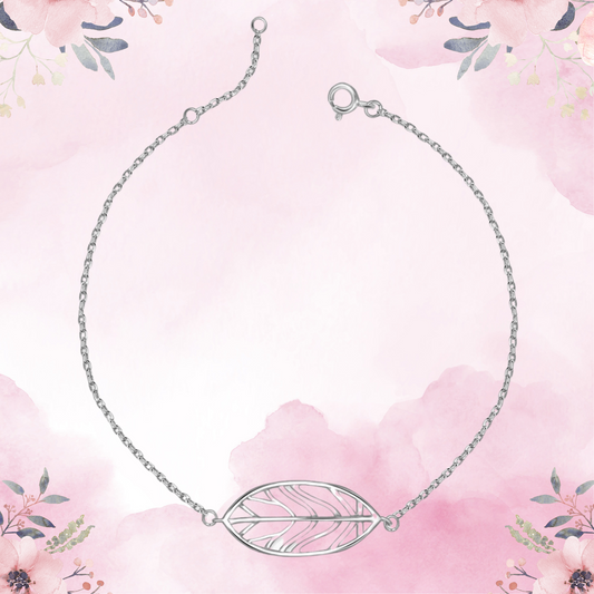 Silver Tranquil Leaf Bracelet