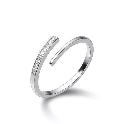 Sparkle Swirl Silver Ring